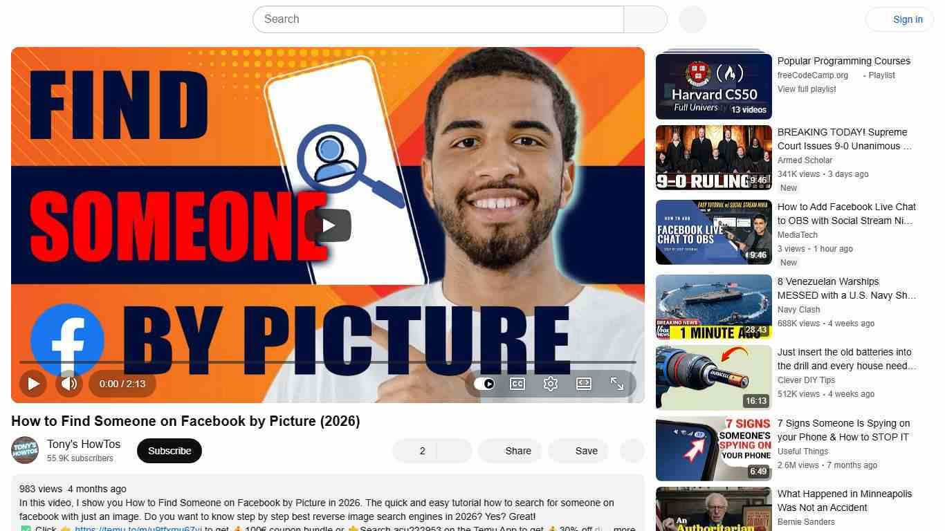 How to Find Someone on Facebook by Picture (2026) - YouTube